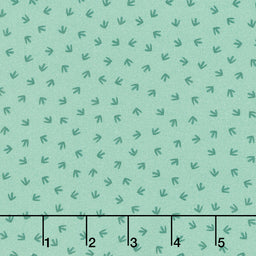 D Is For Dinosaur - Paw Prints Hedge Digitally Printed Yardage Primary Image