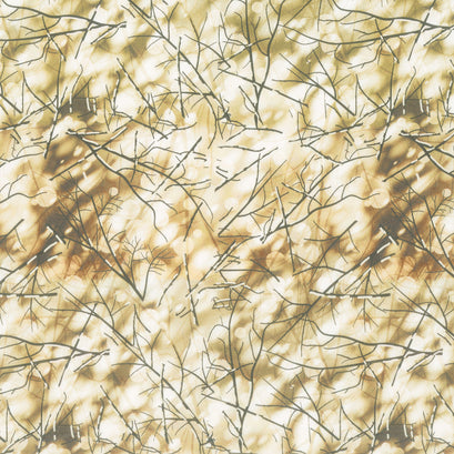 Quiet Reflections Snowy Branches - Brown Toast Yardage