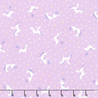 Unicorn Meadow - Unicorns Lavender Yardage