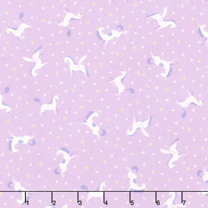 Unicorn Meadow - Unicorns Lavender Yardage