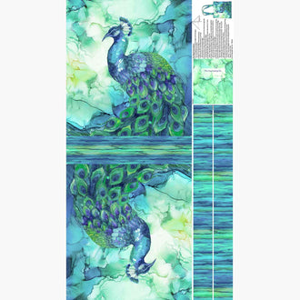 Allure - Peacock Tote Bag Turquoise Multi Panel