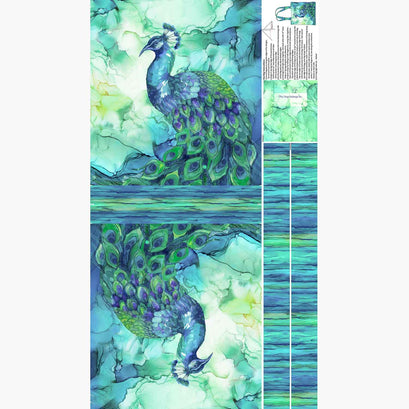 Allure - Peacock Tote Bag Turquoise Multi Panel
