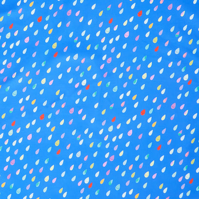 Whatever the Weather - Rainbow Raindrops Bright Sky Yardage