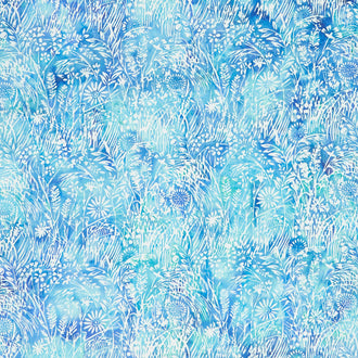 Morning Glory Batiks - Meadow Grass Teal Surf Yardage