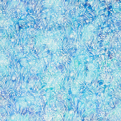 Morning Glory Batiks - Meadow Grass Teal Surf Yardage