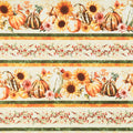 Fall into Autumn - Border Stripe Cream Yardage Primary Image