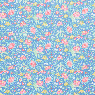 Bloomsville - Flowertangle Blue Yardage