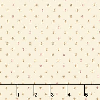 Chocolate Covered Cherries - Fleur De Lis Cream Yardage