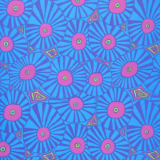 Kaffe Fassett Collective - August 2022 Brollies Blue Yardage