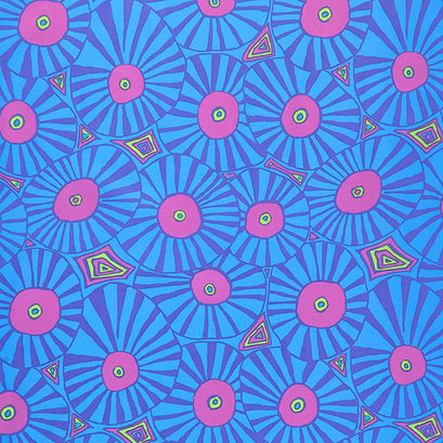 Kaffe Fassett Collective - August 2022 Brollies Blue Yardage