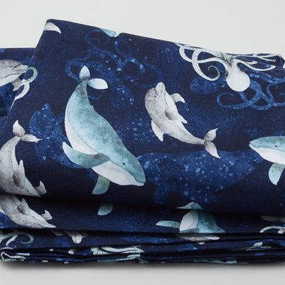 Paradise Bay - Sea Creatures Navy 3 Yard Cut