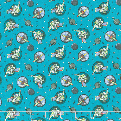 Toy Story - Buzz Spotlight Buzz Badge Blue Yardage
