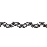 Gingham Ric Rac - 1/3" White, Black, Grey Primary Image
