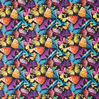 Gardenia - Flutter Black Yardage