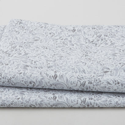Allure - Watercolor Textured Floral Light Gray 118" Wide 3 Yard Cut