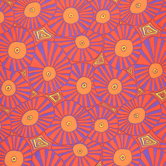 Kaffe Fassett Collective - August 2022 Warm Colorway Brollies Red Yardage