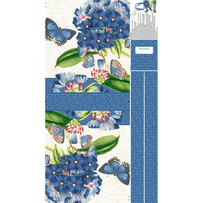 Something Blue - Floral Tote Bag Cream Multi Panel