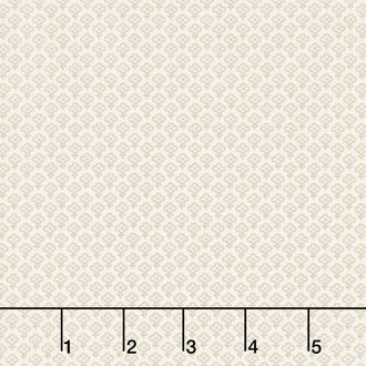 French Quarter - Flower Pattern Cream Yardage
