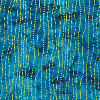 Winter Wonder Batiks - Beaded Strings Deep Blue Yardage