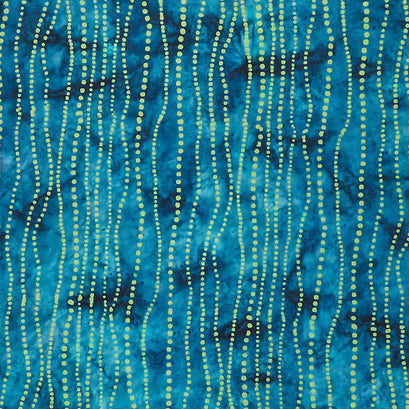 Winter Wonder Batiks - Beaded Strings Deep Blue Yardage