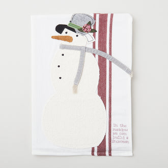 We Can Build a Snowman Tea Towel