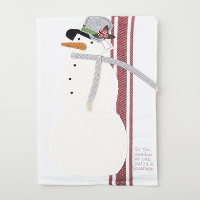 We Can Build a Snowman Tea Towel