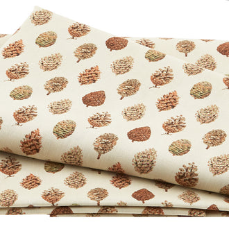 Woodland Blooms - Pinecones Linen 2 Yard Cut