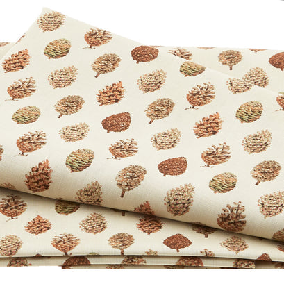 Woodland Blooms - Pinecones Linen 2 Yard Cut