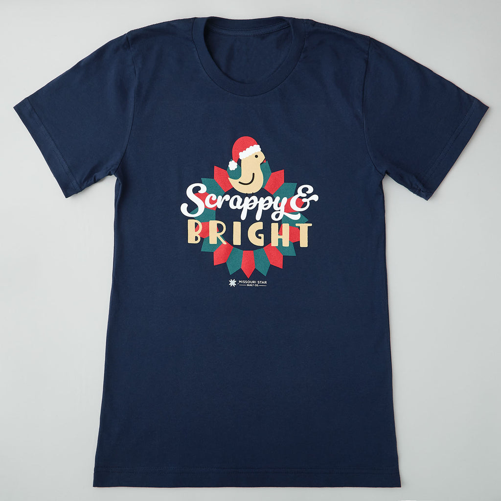 Scrappy & Bright Navy (Christmas in July) T-shirt - M Primary Image