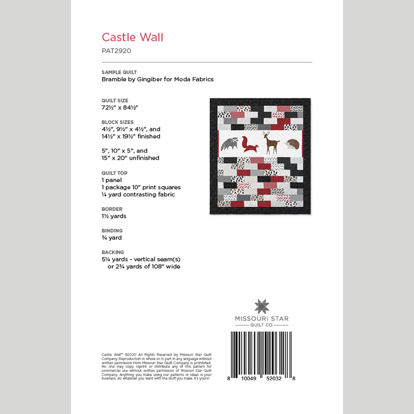 Digital Download - Castle Wall Quilt Pattern by Missouri Star Alternative View #1