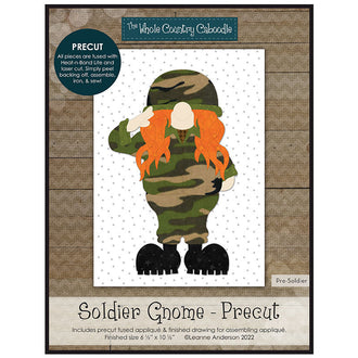 Soldier Gnome Precut Fused Applique Pack