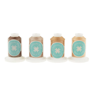 Missouri Star Shades of Brown 50 WT Cotton Thread Pack