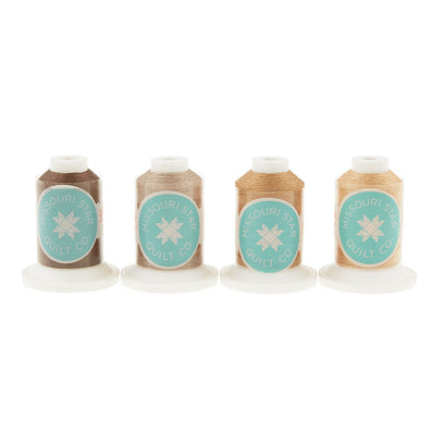 Missouri Star Shades of Brown 50 WT Cotton Thread Pack