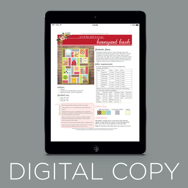 Digital Download - Barnyard Bash Quilt Pattern Primary Image