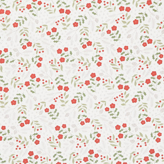 Christmas Eve - Winter Botanical Snow Yardage