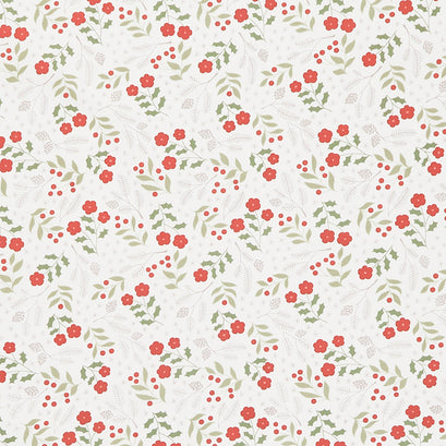 Christmas Eve - Winter Botanical Snow Yardage