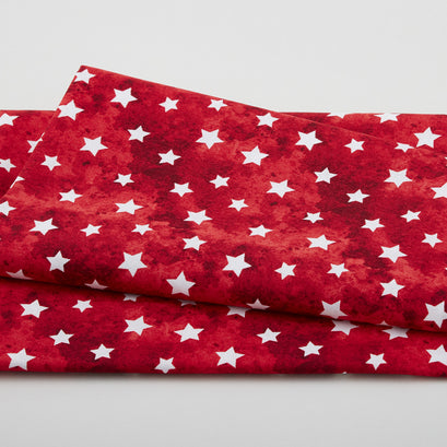 Stars on Red - Red 2 Yard Cut