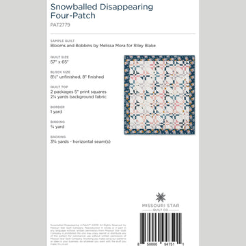 Digital Download - Snowballed Disappearing Four-Patch Quilt Pattern by Missouri Star Alternative View #1