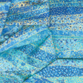 Gingko Garden - Ombre Navy Metallic Yardage Alternative View #3