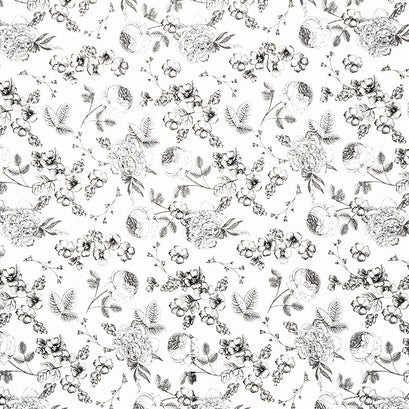 Fleur Noire - Main Cream Yardage