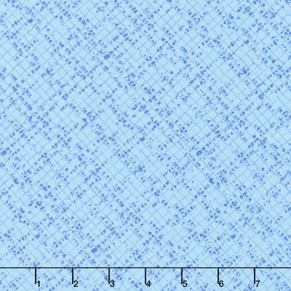 Wild Blossoms - Blotted Graph Paper Mist Yardage