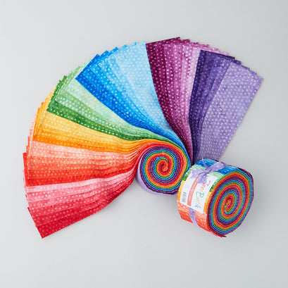 Java Batiks Rainbow Dots Favorites Strips