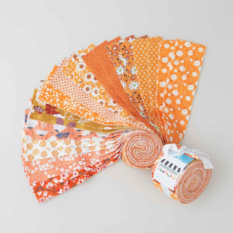 Handpicked Produce - Fanciful Florals Orange Fizz Rolie Polie 24 pcs.