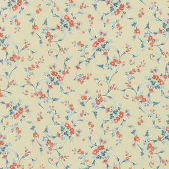 Victory Garden - Small Victorian Vines Beige Yardage