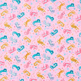 Whiskers - Playful Cats Pink Yardage Primary Image