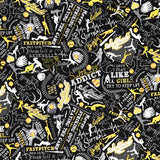 Sports - Girl's Softball Text Black Yardage Primary Image