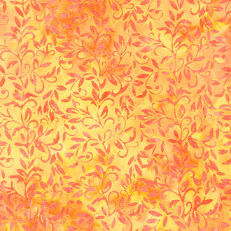 Honey Bee Batiks - Vine Orange Carrot Yardage
