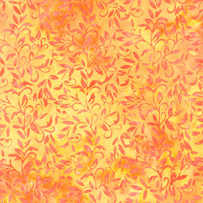 Honey Bee Batiks - Vine Orange Carrot Yardage
