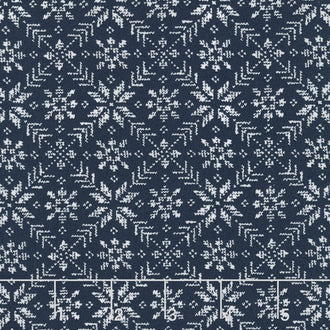 Nordic Stitches - Eight Leaf Rose Marine Yardage