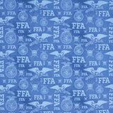 FFA Forever Blue - Tonal Logos Blue Yardage Primary Image